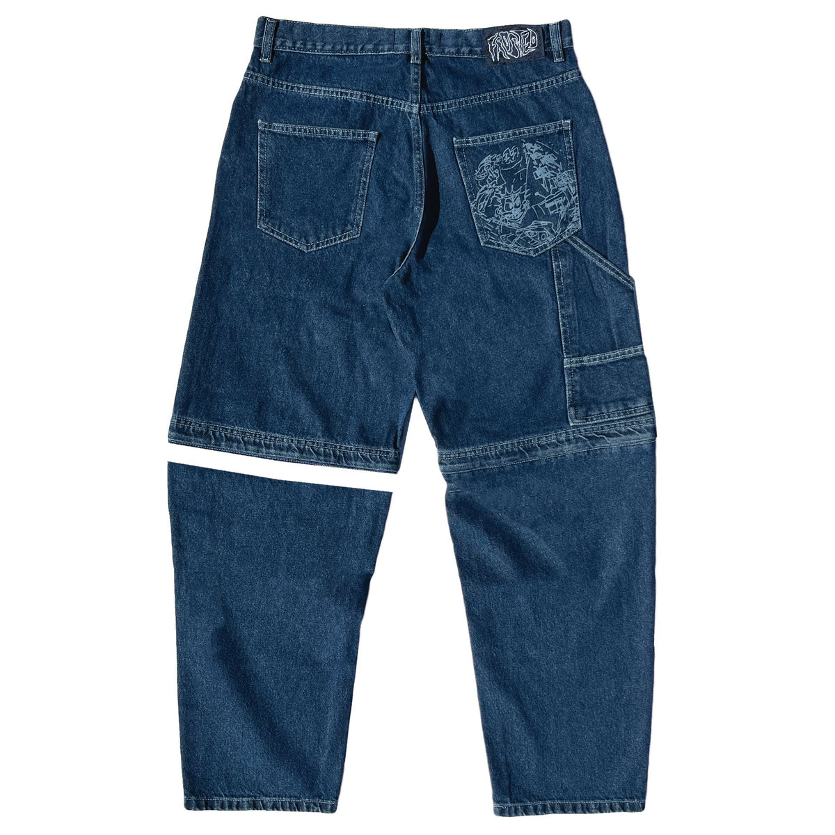Frosted Skateboards 'Transformer' Baggy Jeans - Navy Blue