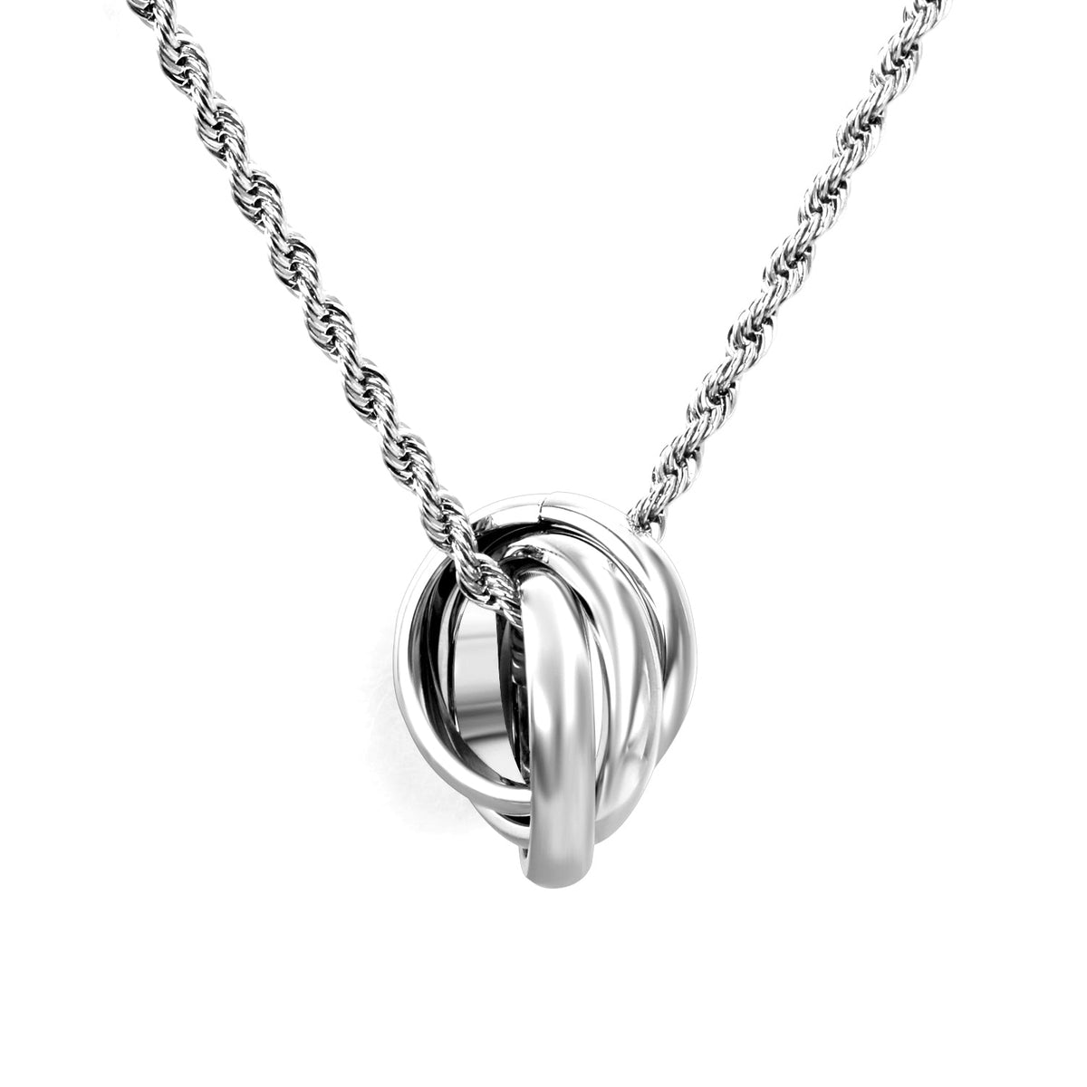 Collier Chaîne Torsadée Argent – Pendentif Sphère Entrelacée