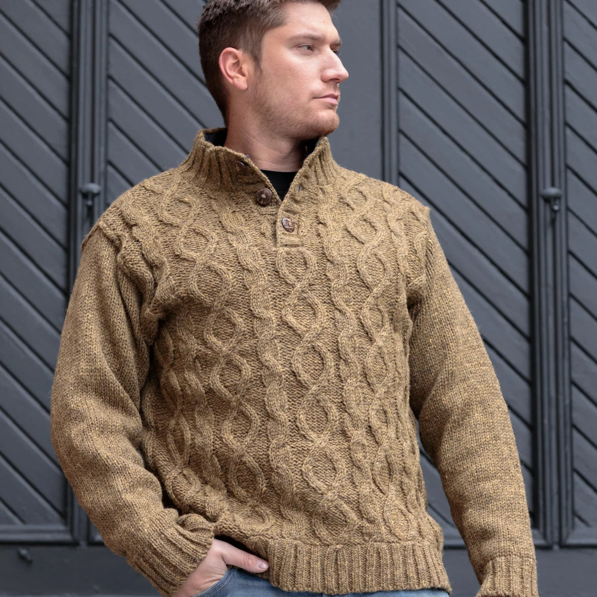 Lost Horizons Men's Connery Wool Sweater – Handmade in Nepal