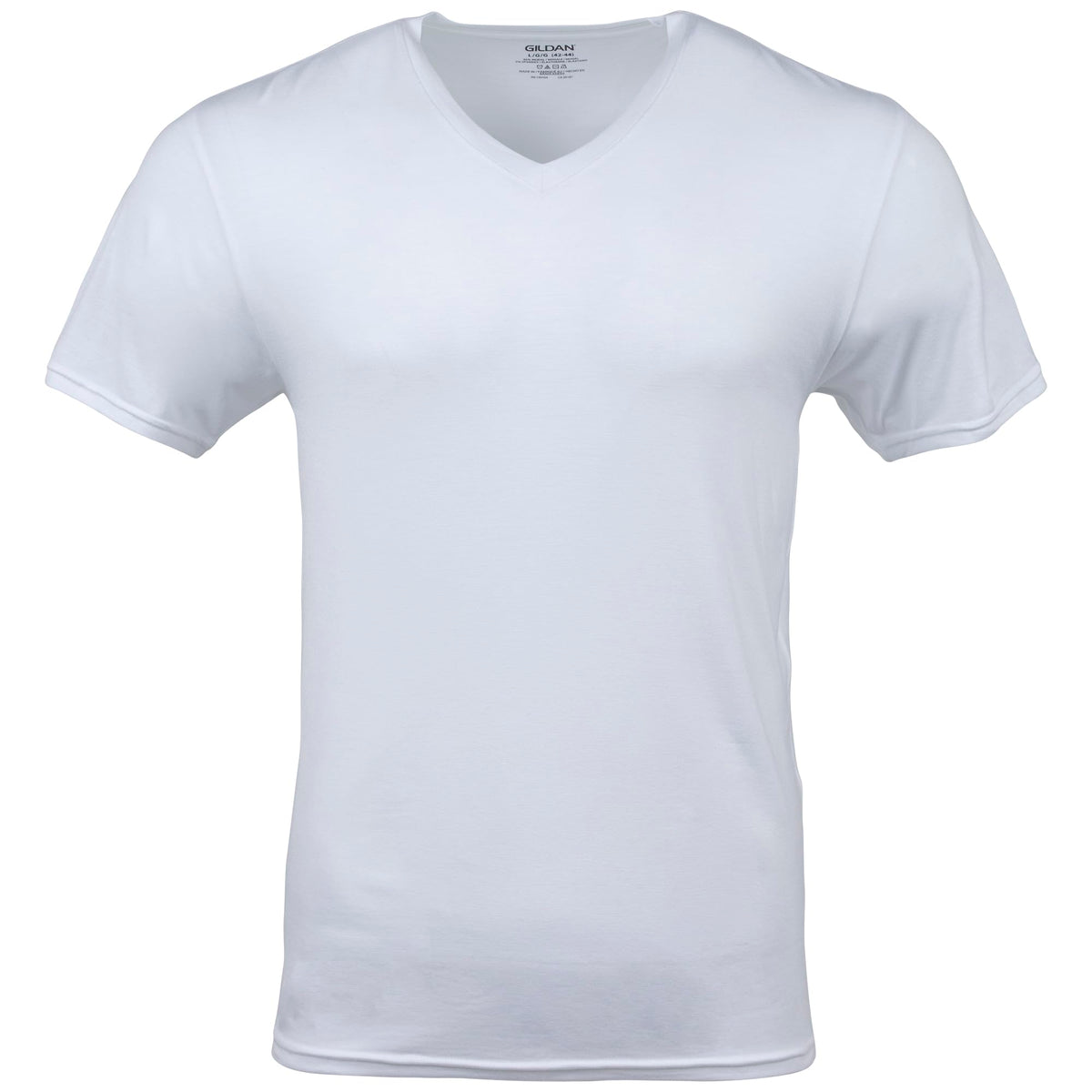 Gildan Men's V-Neck T-Shirts, Multipack, Style G1103, White (6-Pack), Large 🍁 All In One Marketplace Canada
