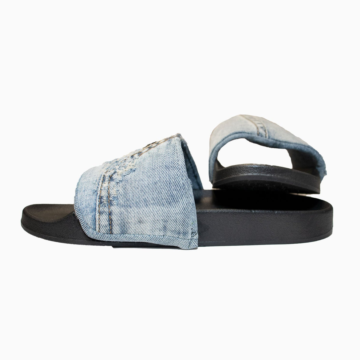 Sandale slide denim recyclé homme