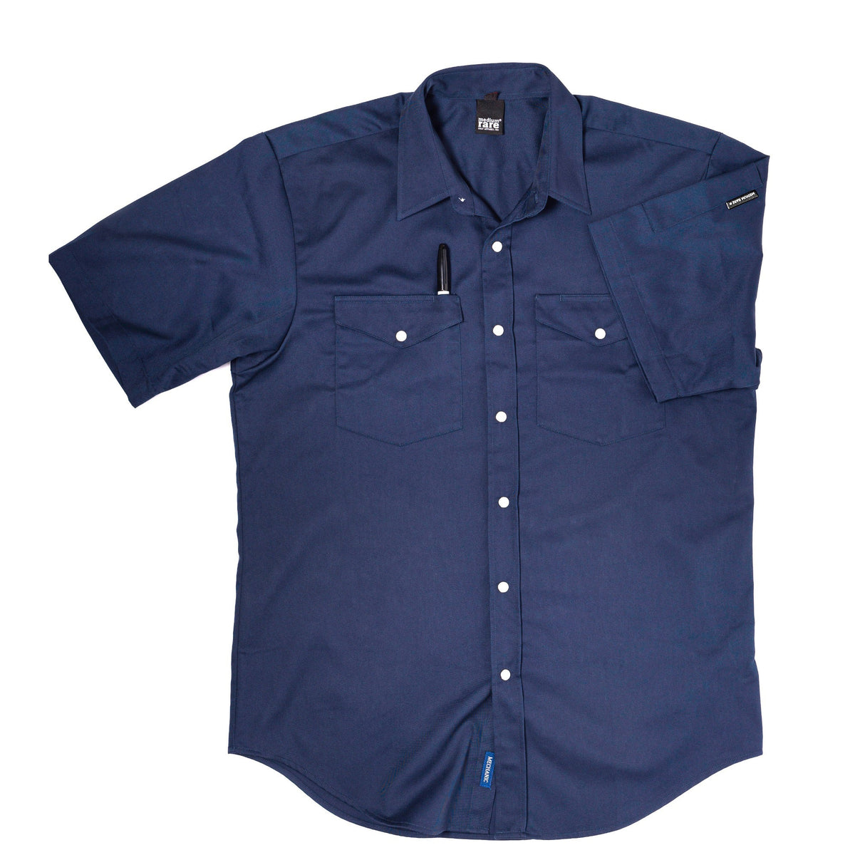 Chemise de Travail Mécanicien – Manches Courtes Grise | Vêtement Pro