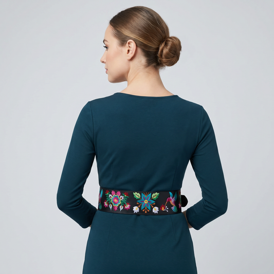 Heritage Leather Regalia Belt (HUMMINGBIRD)