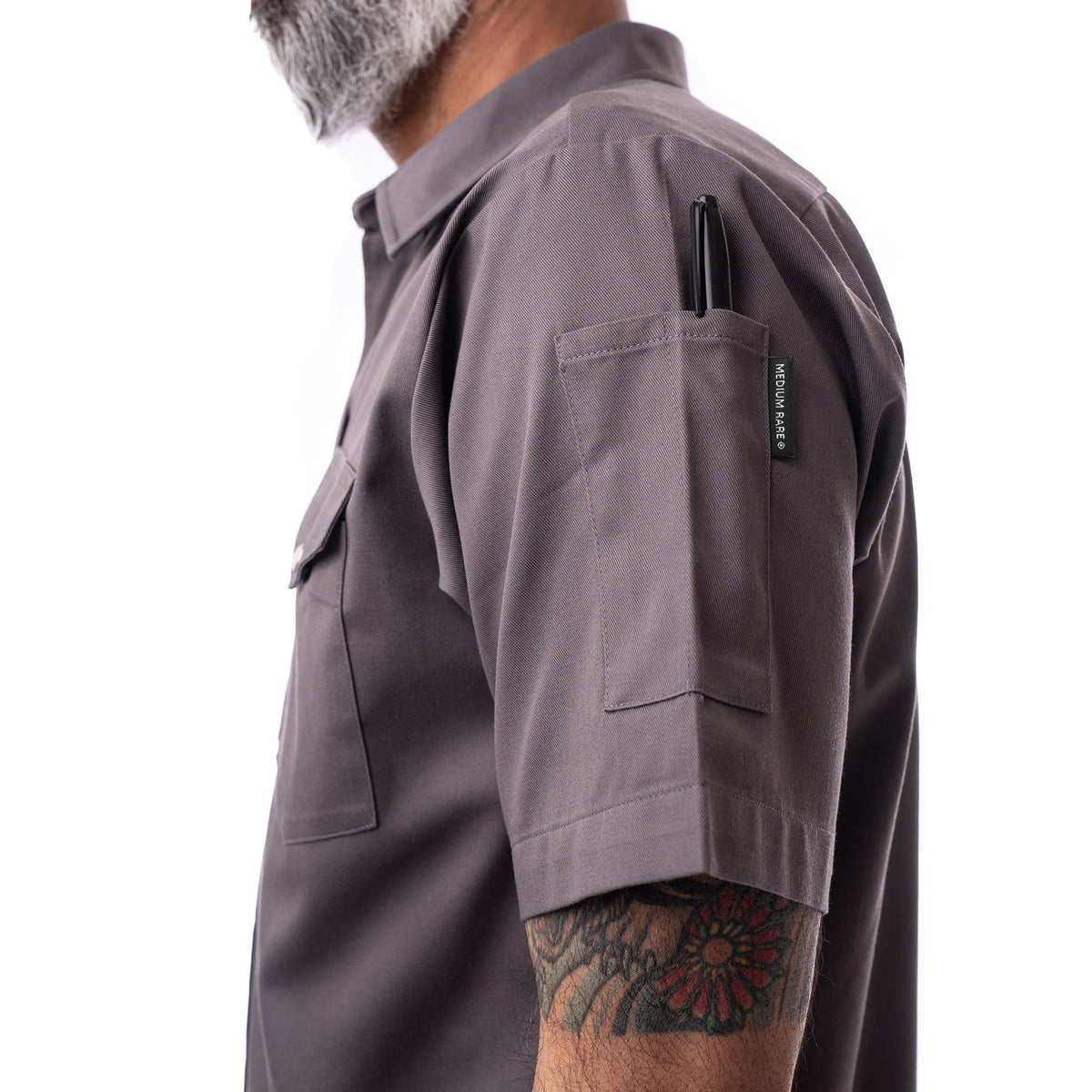 Chemise de Travail Mécanicien – Manches Courtes Grise | Vêtement Pro