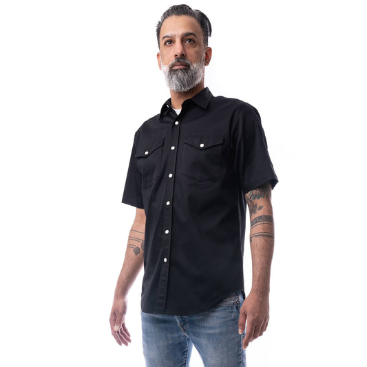 Chemise de Travail Mécanicien – Manches Courtes Grise | Vêtement Pro