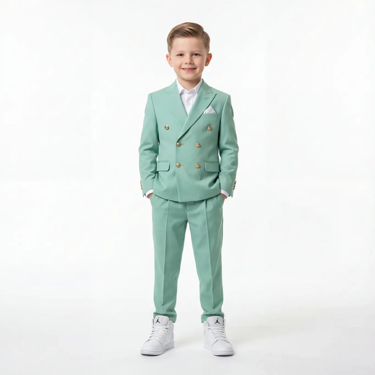 Golden Buttons Boys Suit